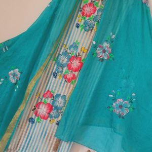 Sea Green Hand Painted Suit